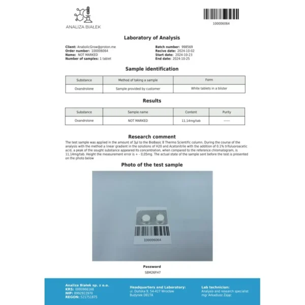 Anavaros 10 mg (Oxandrolone)