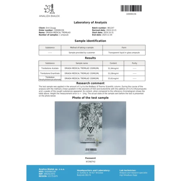 Tremilad 150 mg/ml (Trenbolone Mix)