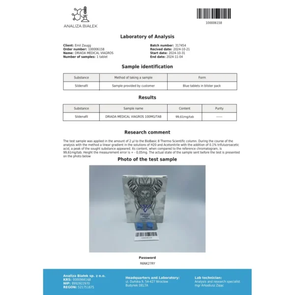 Viagros 100mg (Sildenafil Citrate)