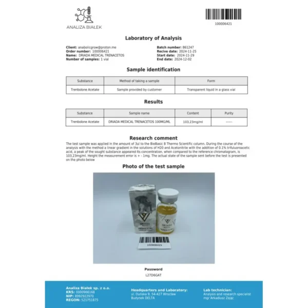 Trenacetos 100 mg/ml (Trenbolone Acetate)
