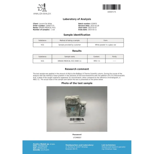 HCG 5000iu (Human chorionic gonadotropin) HCG 5000iu (Human chorionic gonadotropin)