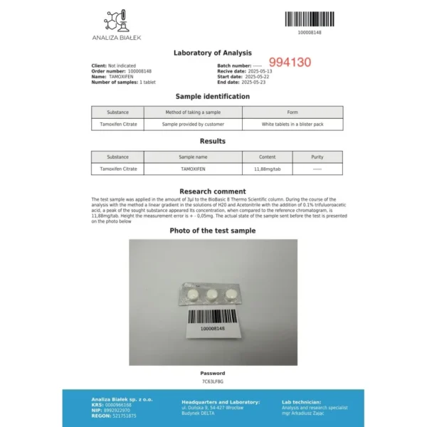 Tamoxifen Citrate 10 mg (Nolvados)