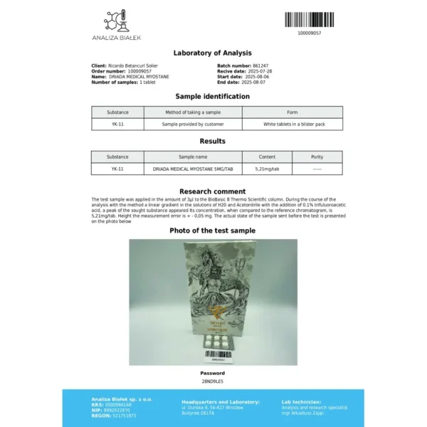 Myostan 5 mg (YK-11)