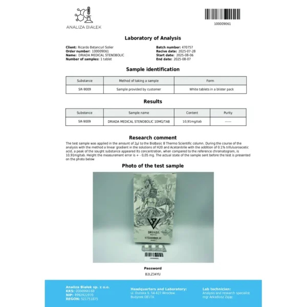 Stenobolic 10 mg (SR-9009)