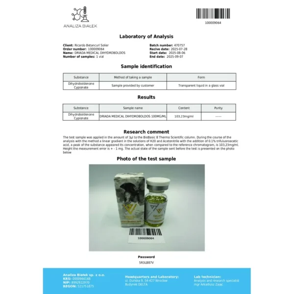 Dihydroboldos 100 mg/ml (Dihydroboldenone Cypionate)