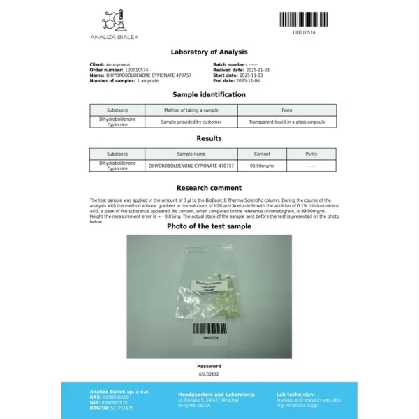 Dihydroboldos 100 mg/ml (Dihydroboldenone Cypionate)
