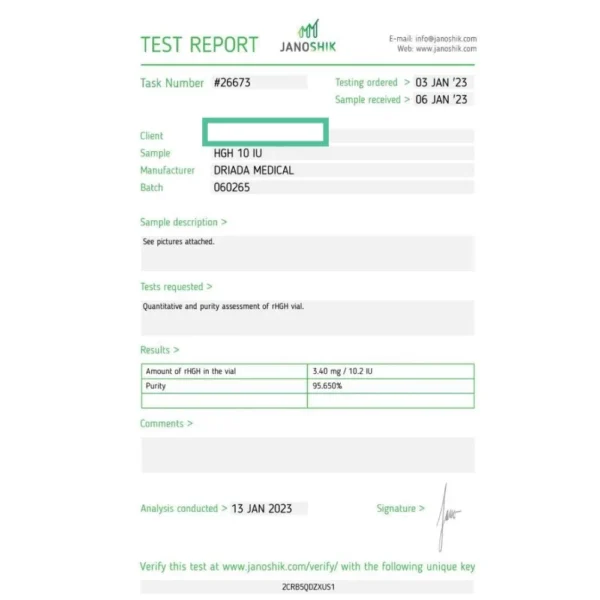 Somatropin HGH Powder 10iu