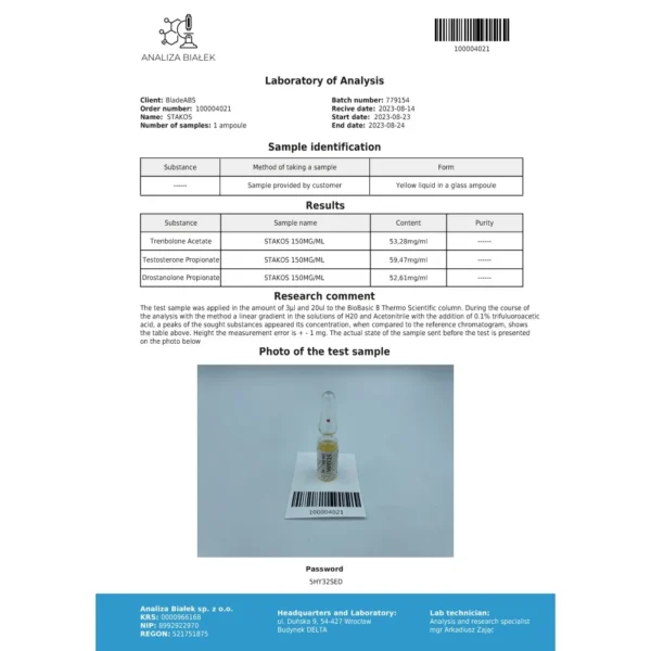 Stakos 150 mg/ml (Cut Stack) 10 ml vial