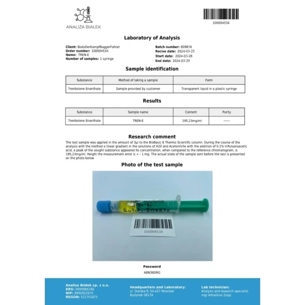 Trenentos 200 mg/ml (Trenbolone Enanthate) 10 ml vial