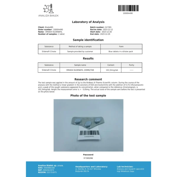 Viagros 100mg (Sildenafil Citrate)