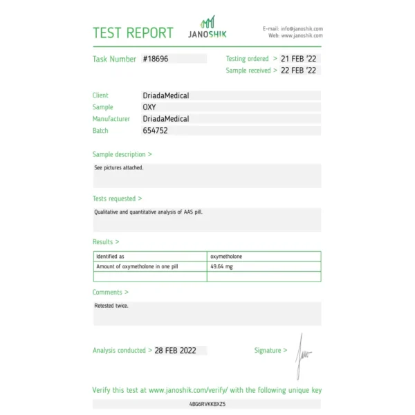 Anadrolus 50 mg (Oxymetholone)